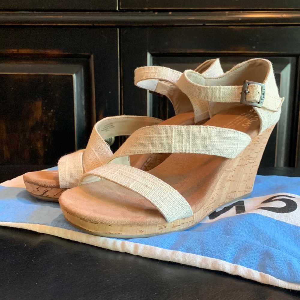 Tom’s Cork Wedge Sandals
